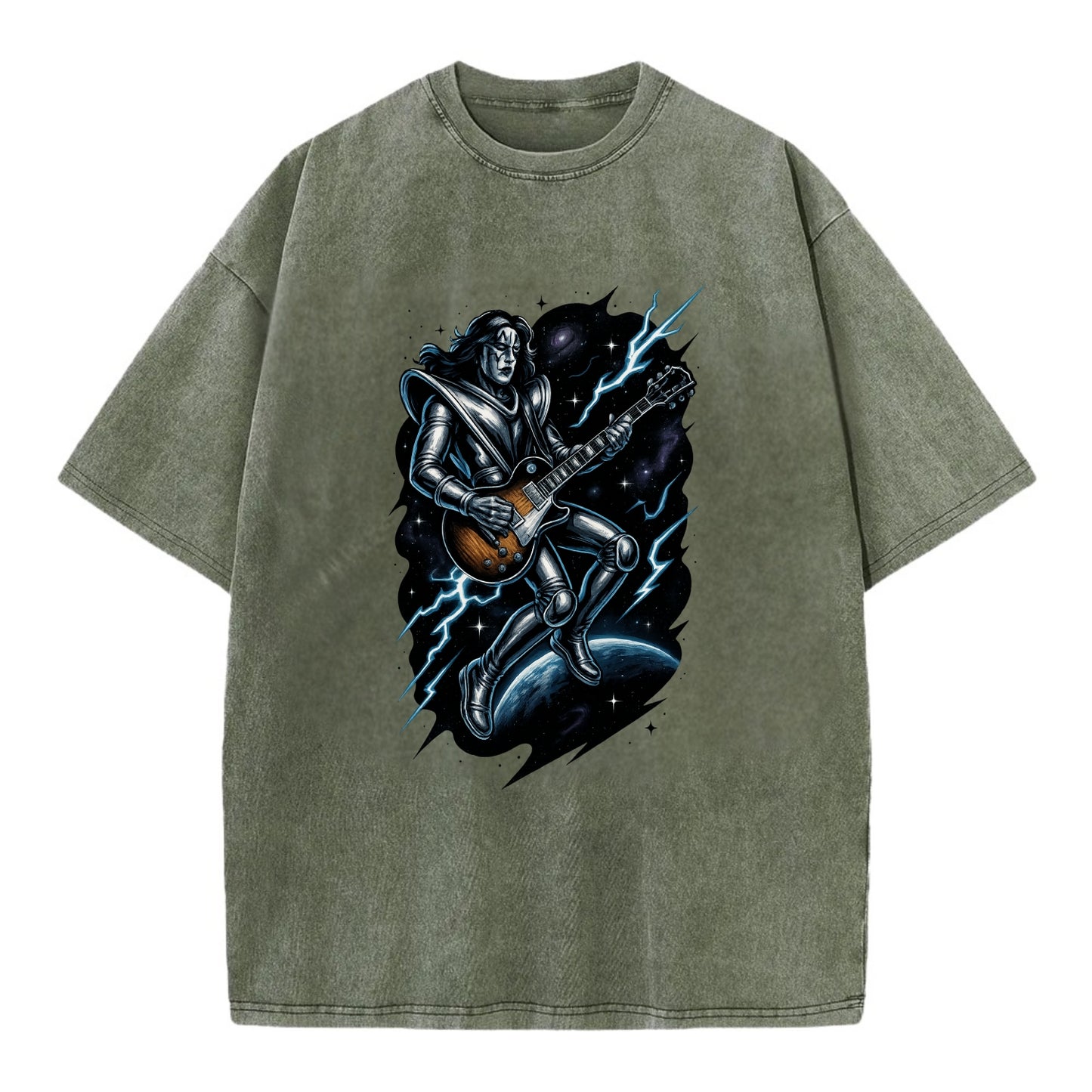 Ace in Zero Gravity - Vintage T-shirt - Army Green