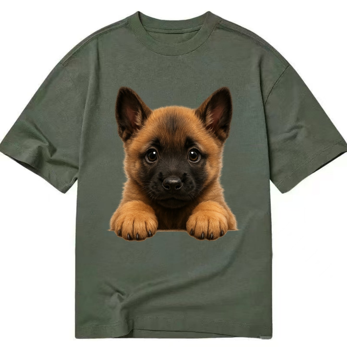 Belgian Malinois  - Classic T-shirt - Army Green
