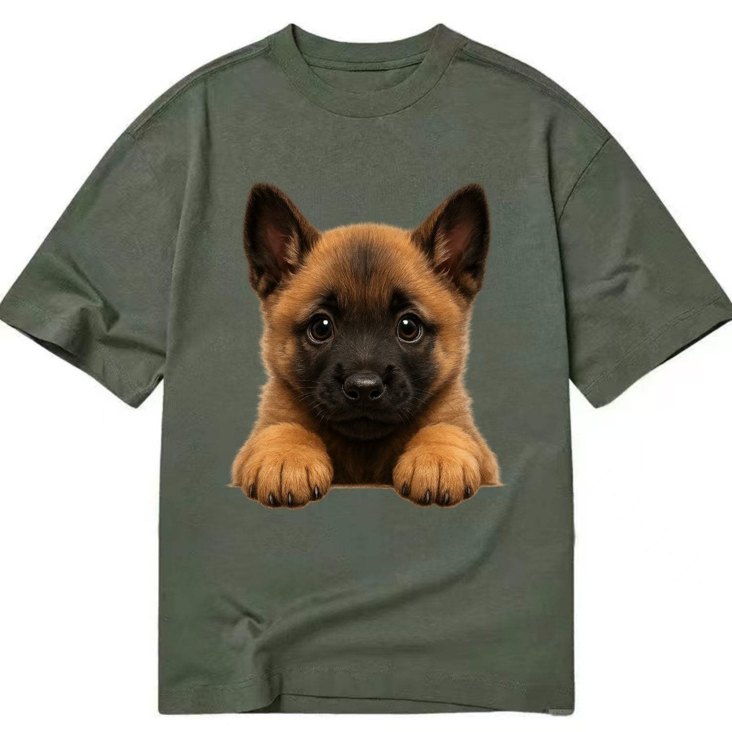 Belgian Malinois  - Classic T-shirt - Army Green