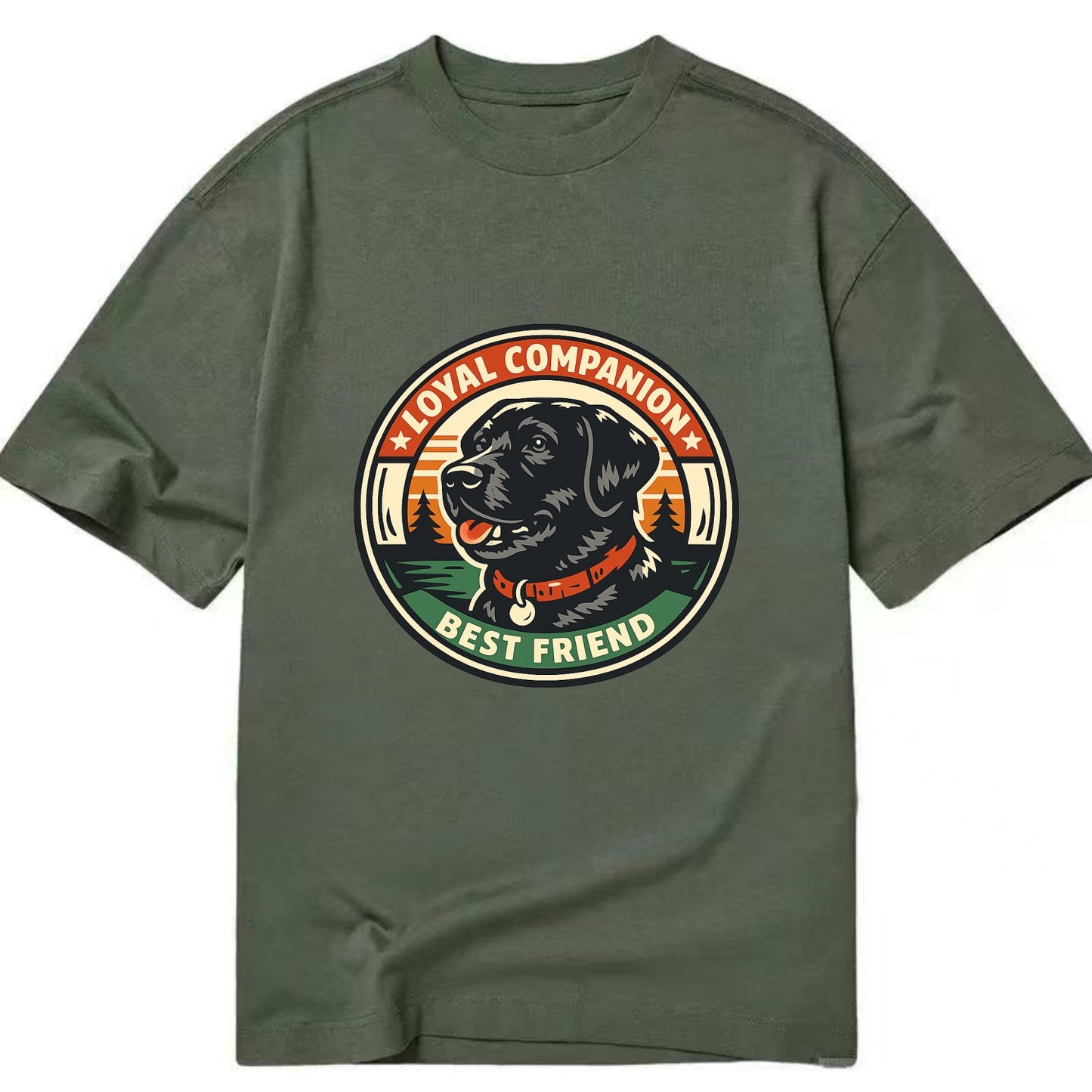 Noble Companion Emblem - Classic T-shirt - Army Green