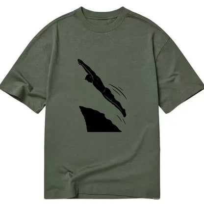 Cliff diver perfect form - Classic T-shirt - Army Green