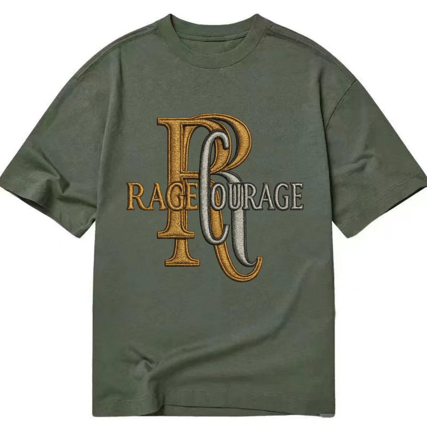 RAGE;COURAGE MODE Warrior Green Hat - Classic T-shirt - Army Green