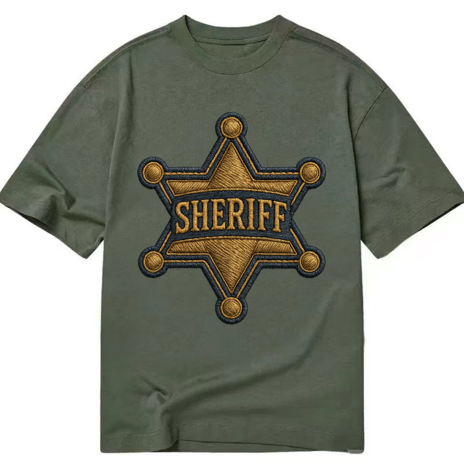 Sheriff Badge  - Classic T-shirt - Army Green