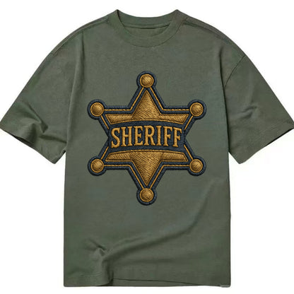 Sheriff Badge  - Classic T-shirt - Army Green