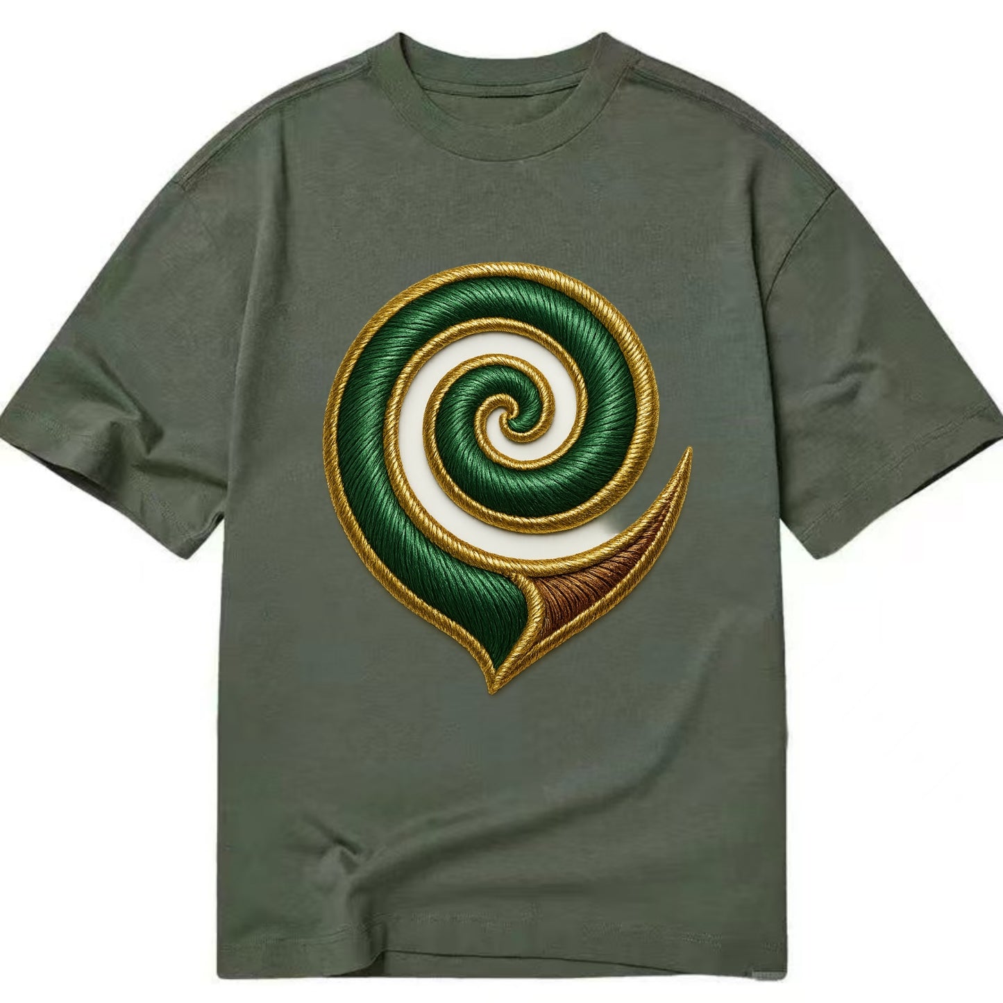 Maori Koru  - Classic T-shirt - Army Green