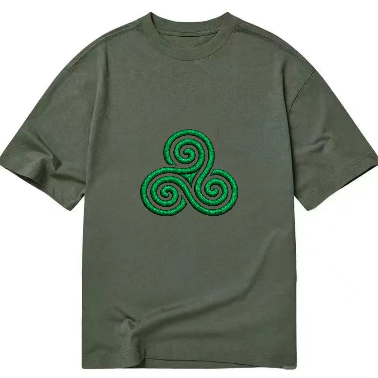 Triple Spiral - Classic T-shirt - Army Green