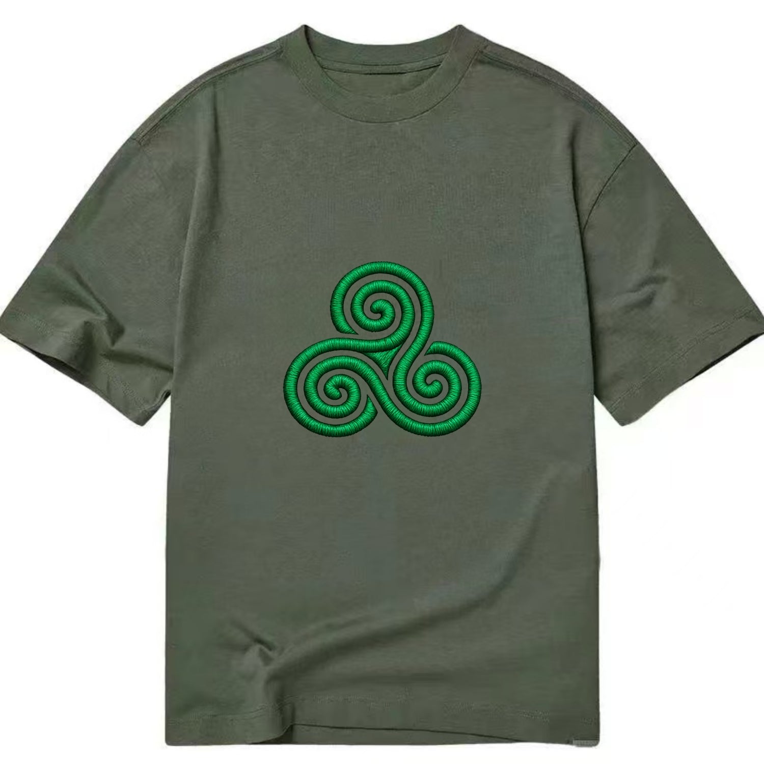 Triple Spiral - Classic T-shirt - Army Green