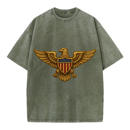 Pilot Wings  - Vintage T-shirt - Army Green