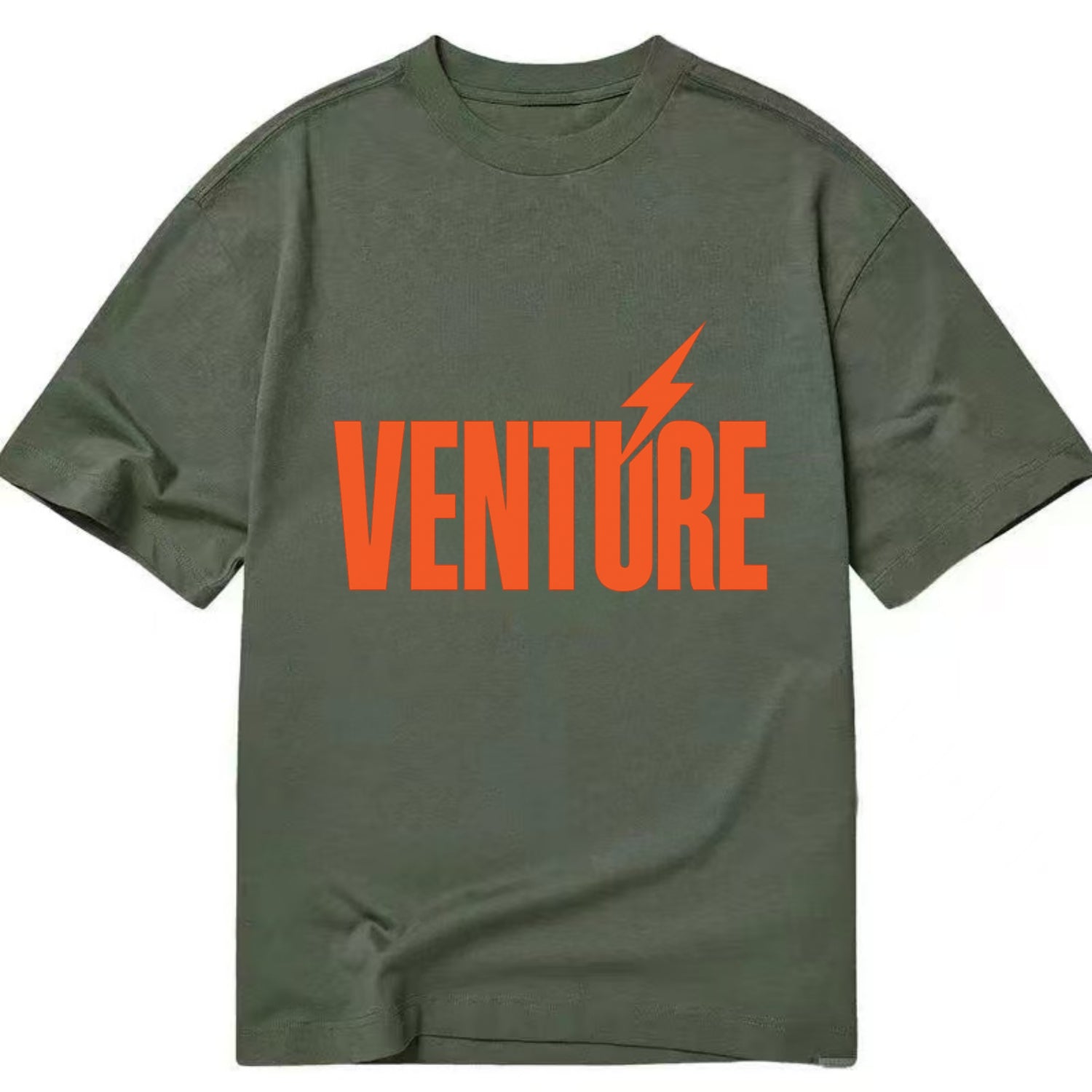 Bold typography design - "VENTURE" - taking risks, bold exploration - Classic T-shirt - Army Green