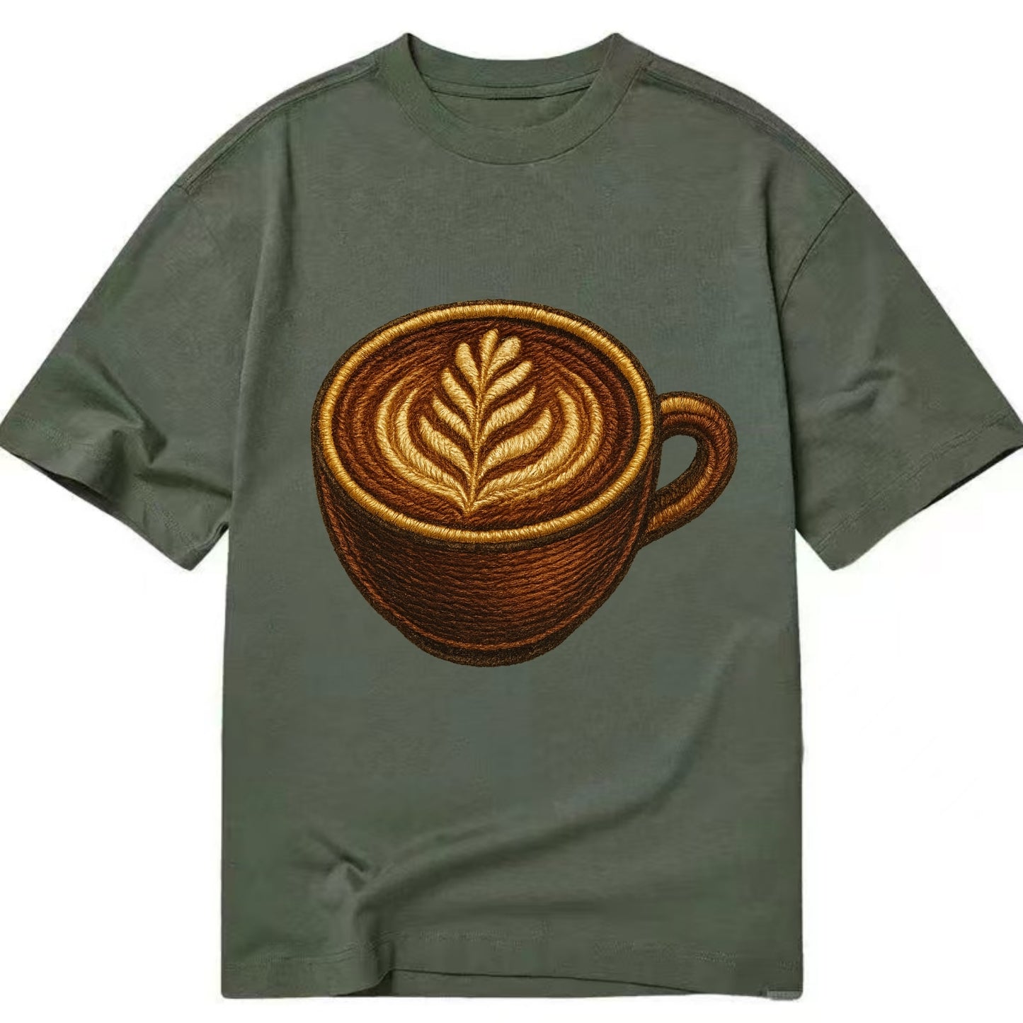Latte Art  - Classic T-shirt - Army Green