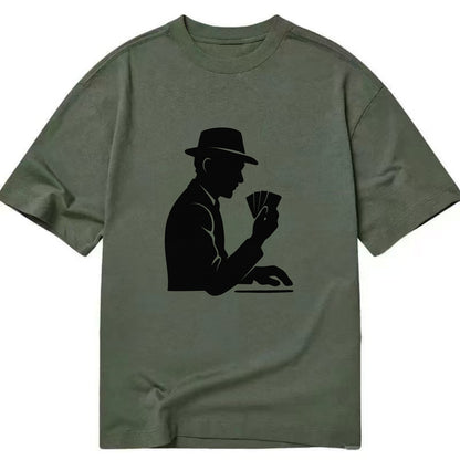Poker player with cards close - Classic T-shirt - Army Green