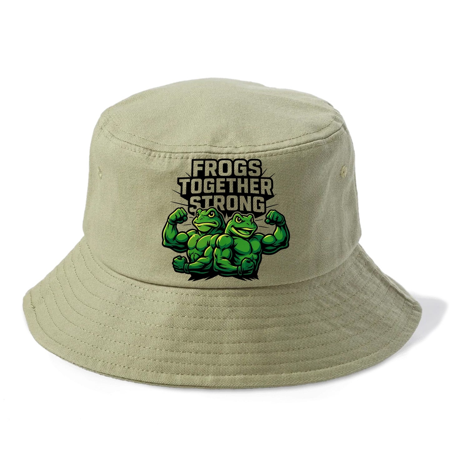 Frogs Together Strong - Bucket Hat - Army Green