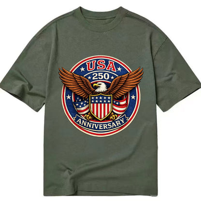 Usa 250 Anniversary Eagle Shield Emblem - Classic T-shirt - Army Green