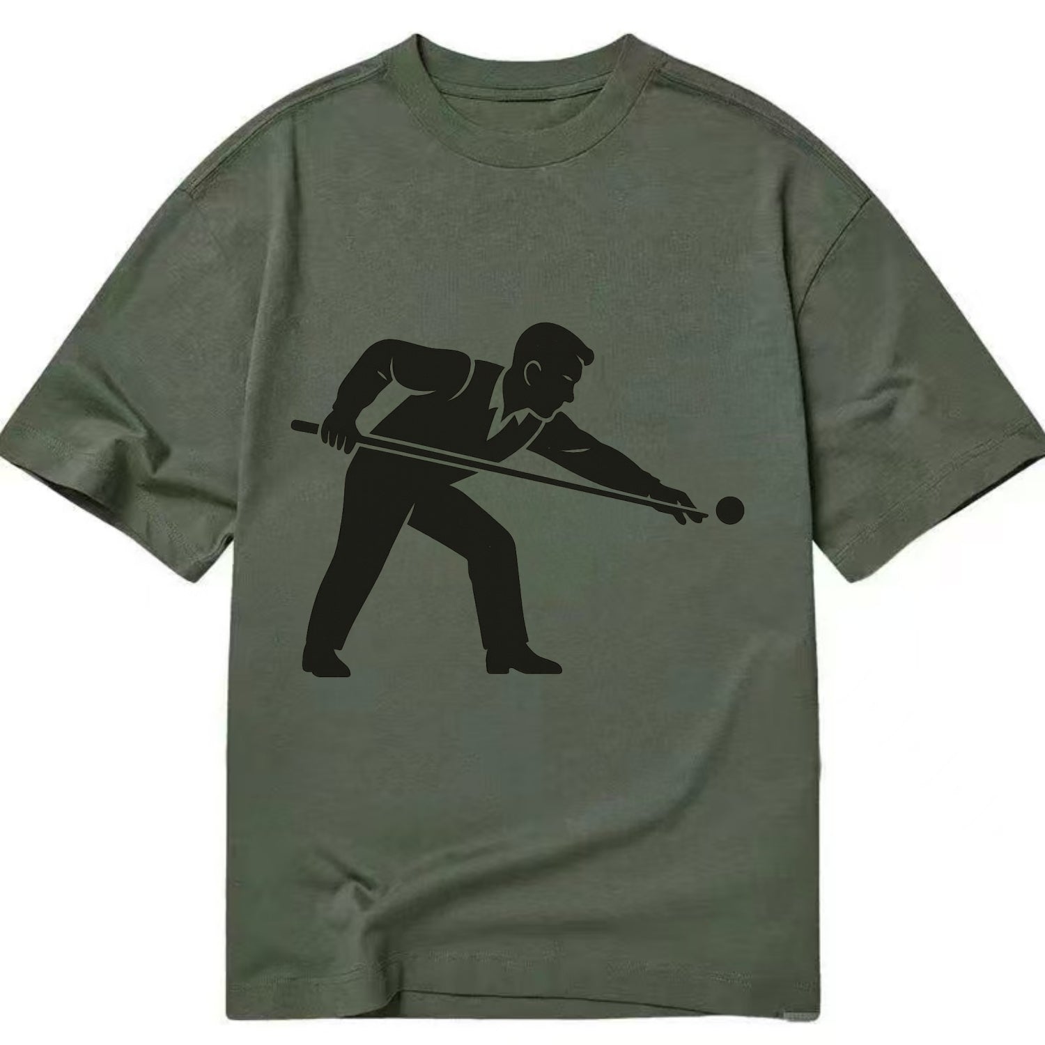 Pool player lining up shot - Classic T-shirt - Army Green