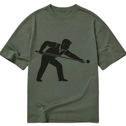 Pool player lining up shot - Classic T-shirt - Army Green