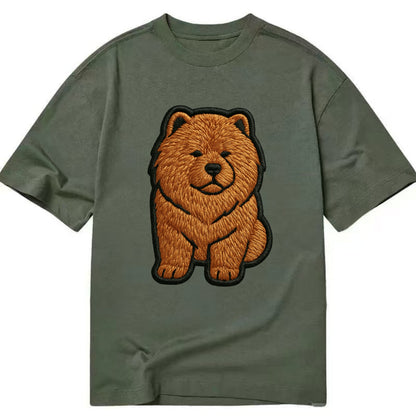 Chow Chow - Trendy lion-mane design with - Classic T-shirt - Army Green