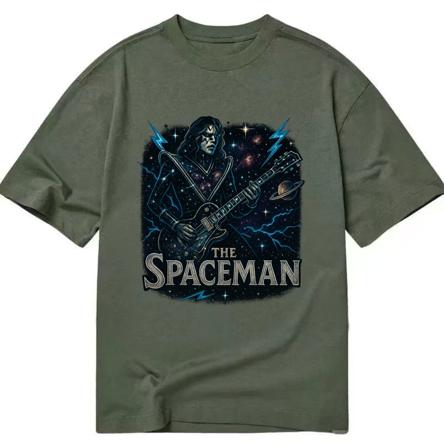 Spaceman Constellation - Classic T-shirt - Army Green