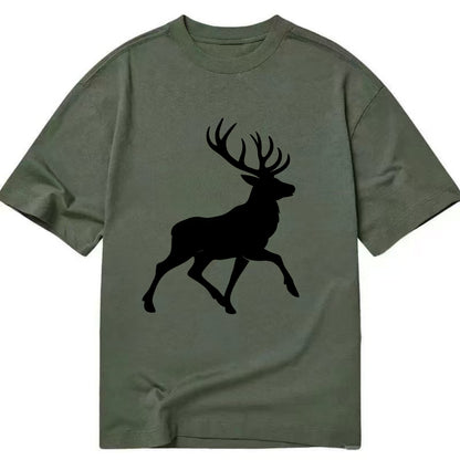 Deer with majestic antlers - Classic T-shirt - Army Green