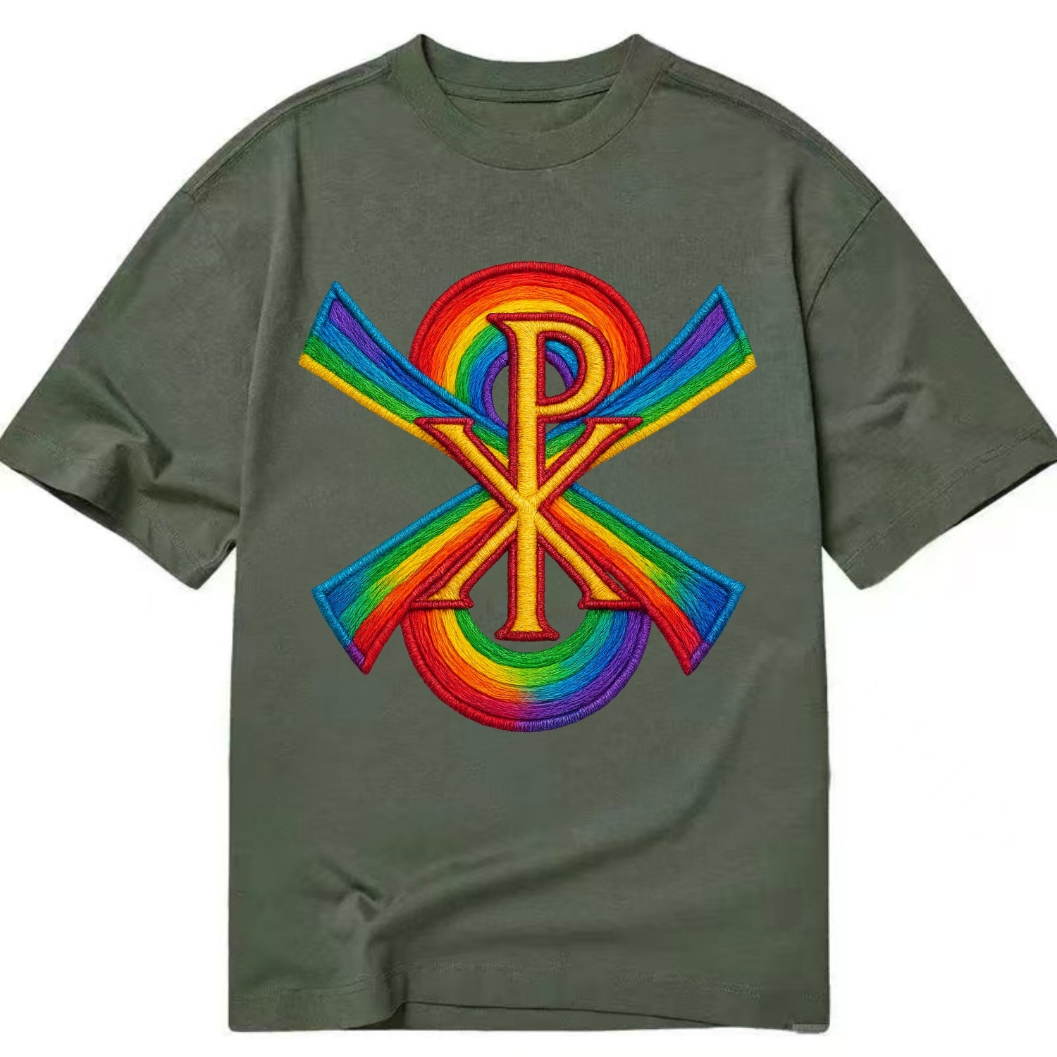 Chi Rho  - Classic T-shirt - Army Green