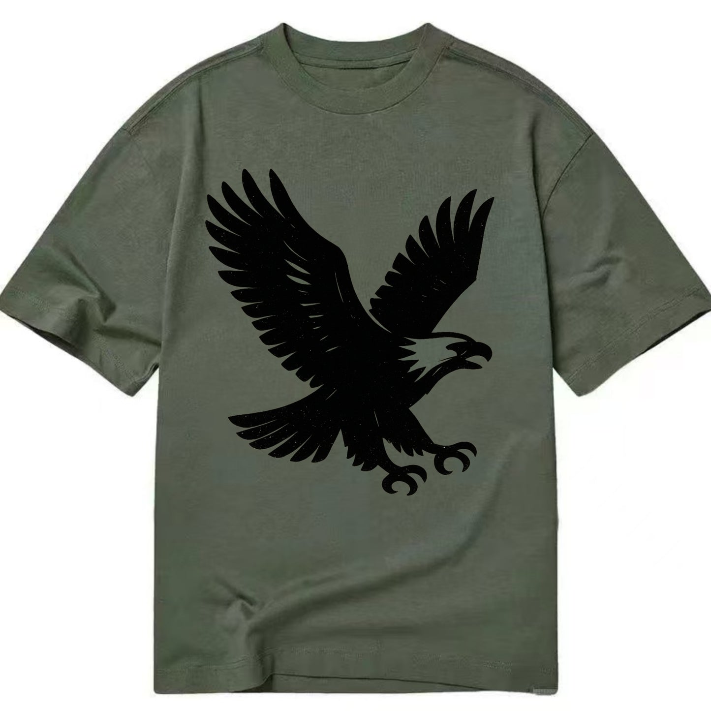 Eagle in flight - liberty and independence ink brushstrokes - Classic T-shirt - Army Green