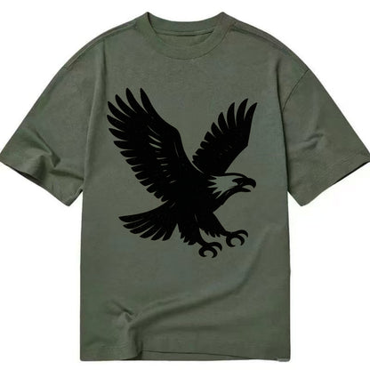 Eagle in flight - liberty and independence ink brushstrokes - Classic T-shirt - Army Green
