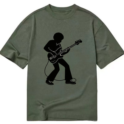 Bass guitarist slap technique - Classic T-shirt - Army Green