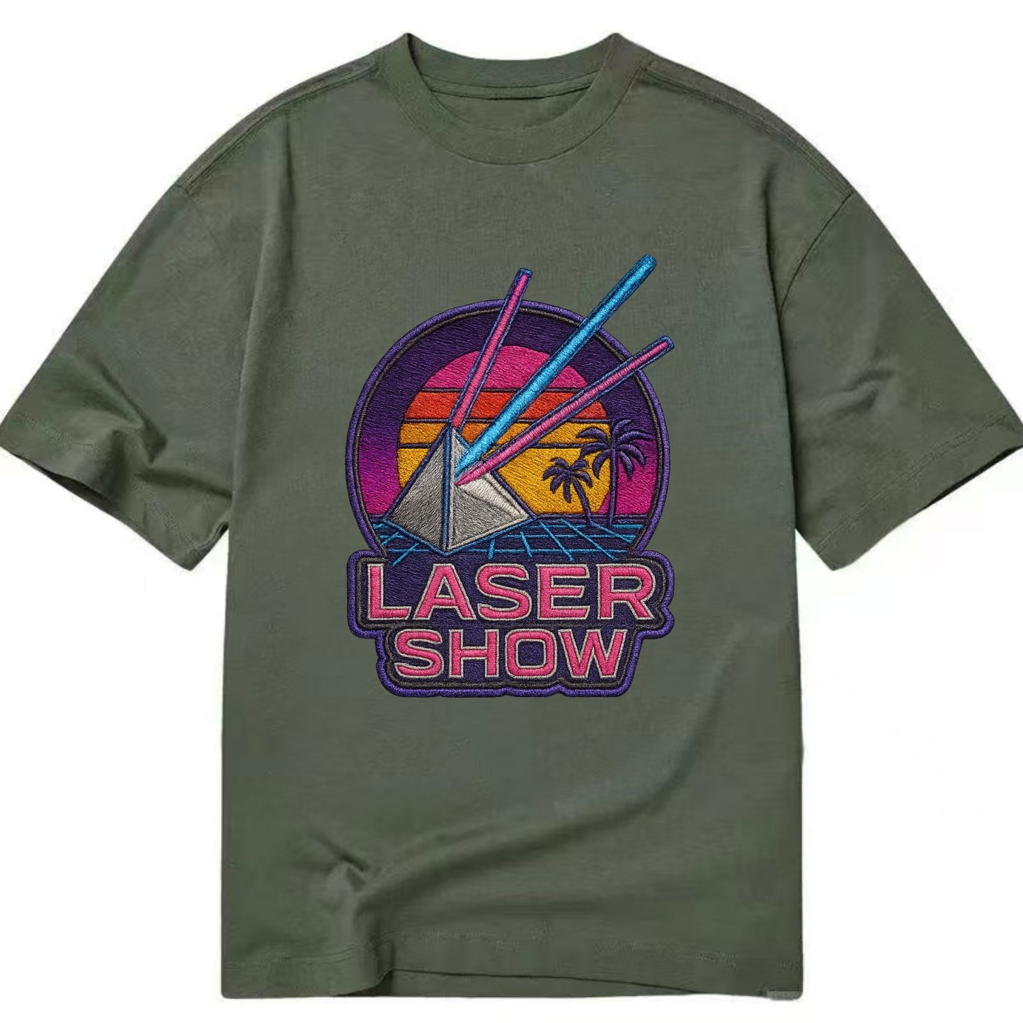 Laser Show - Classic T-shirt - Army Green