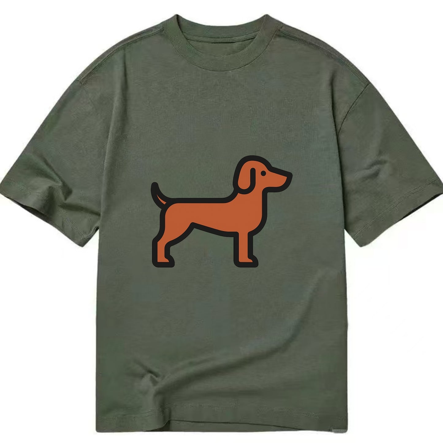 Vizsla - Rust colored flat side profile - Classic T-shirt - Army Green