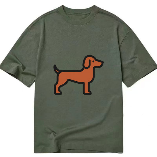 Vizsla - Rust colored flat side profile - Classic T-shirt - Army Green