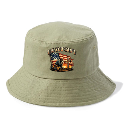 Til You Cant - Praying Cowboy - Bucket Hat - Army Green