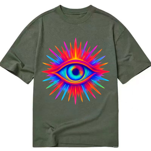 Rainbow Third Eye - Prismatic eye radiat Classic T-shirt - Army Green
