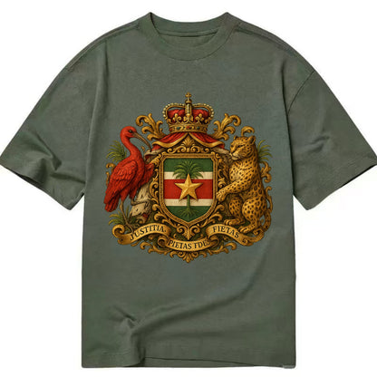 Suriname Star Emblem  - Classic T-shirt - Army Green