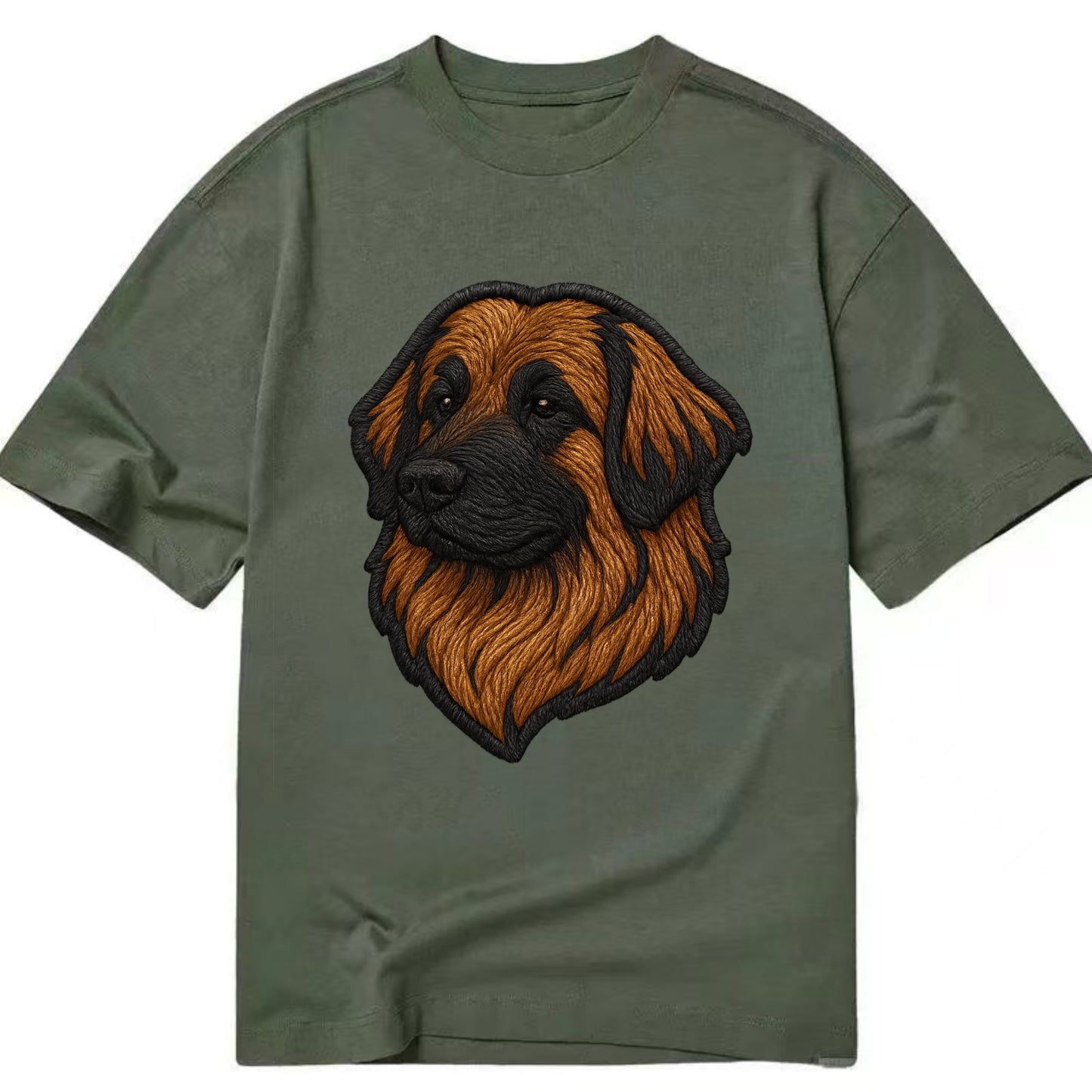 Leonberger - Contemporary lion-mane desi - Classic T-shirt - Army Green