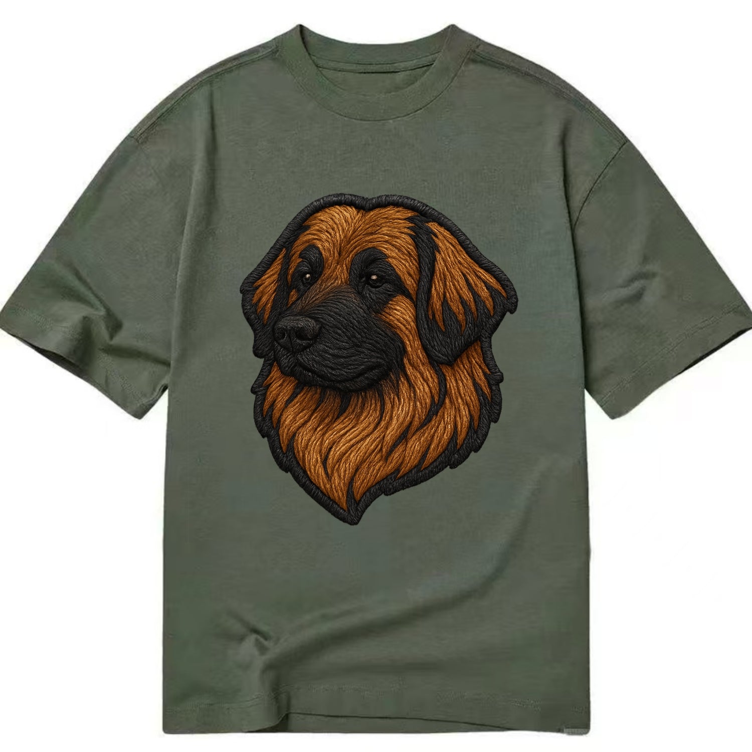 Leonberger - Contemporary lion-mane desi - Classic T-shirt - Army Green