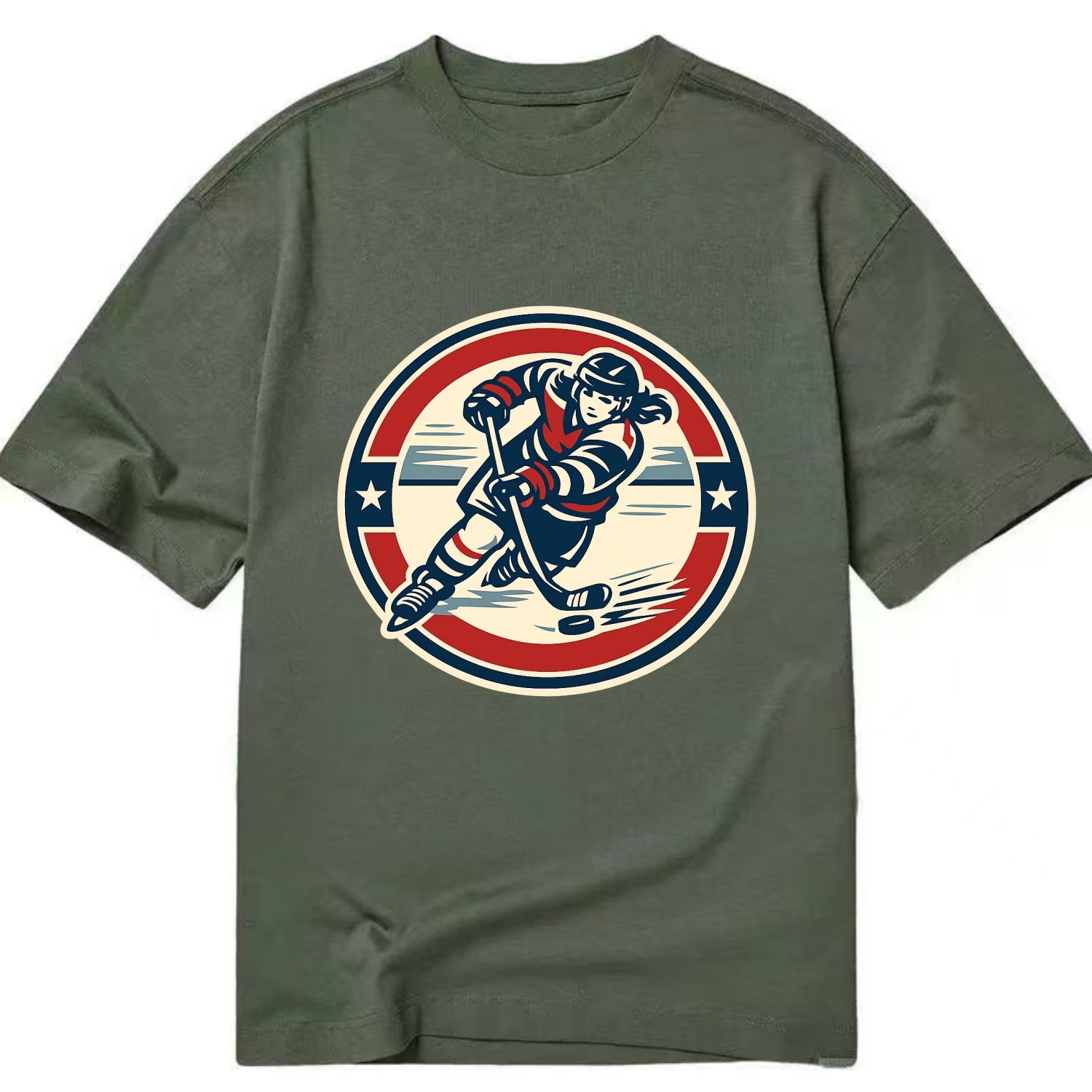 Fierce Ice Queen Emblem - Classic T-shirt - Army Green