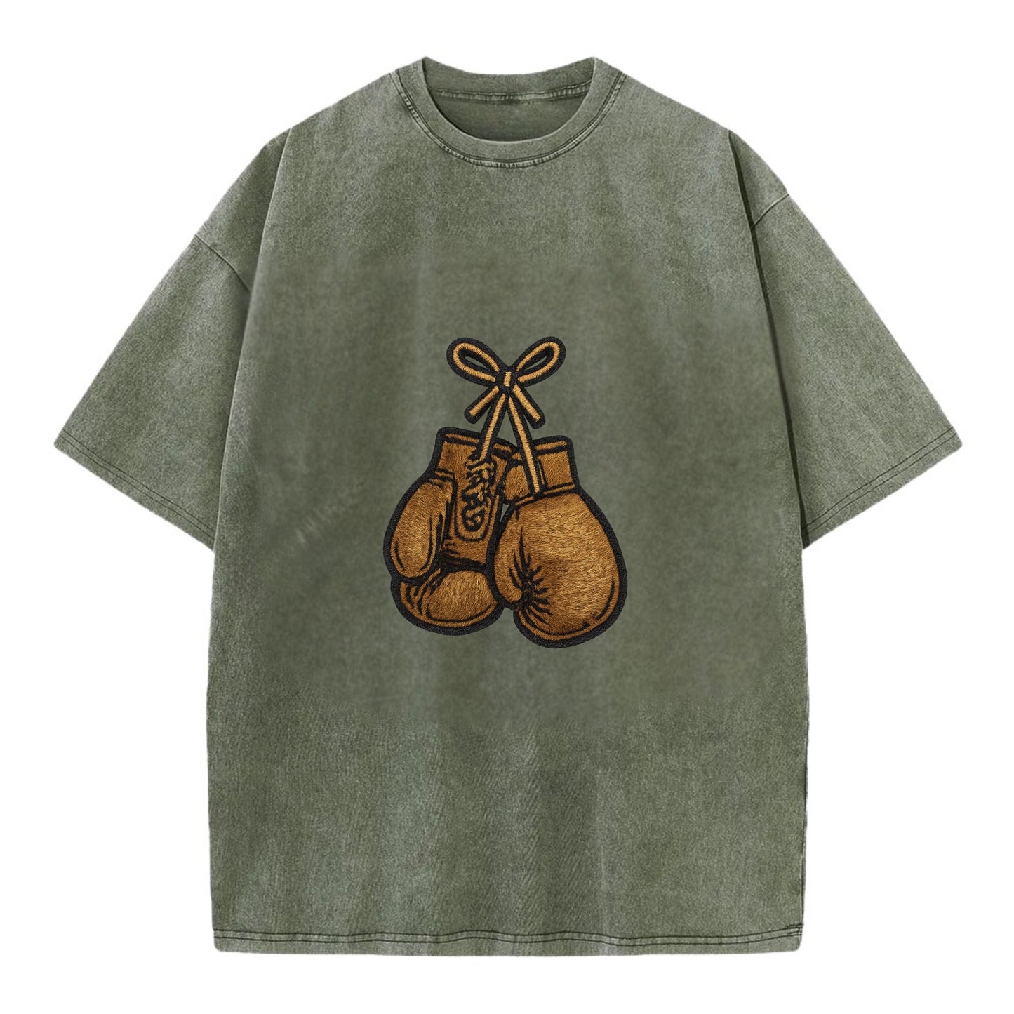 Boxing Gloves  - Vintage T-shirt - Army Green