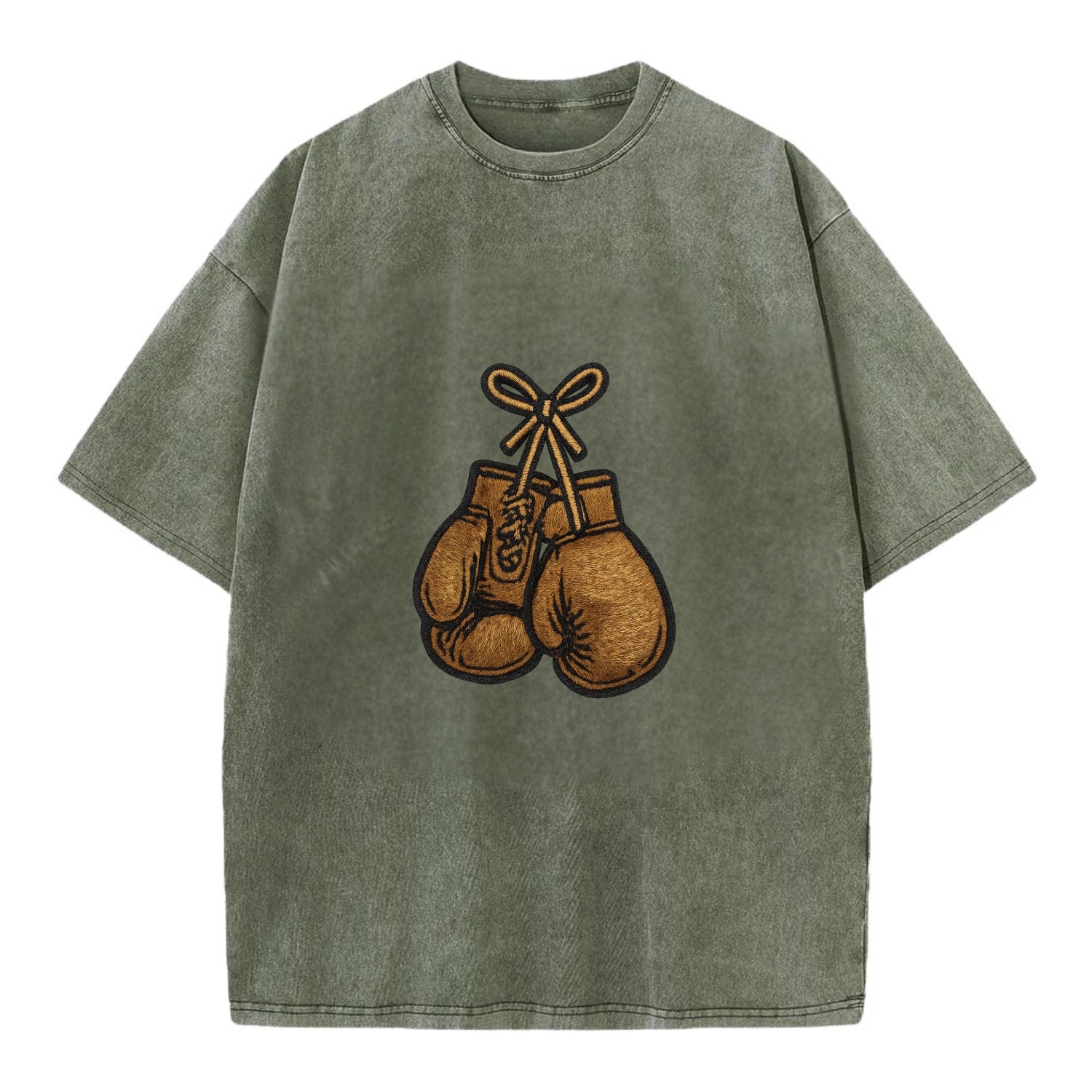 Boxing Gloves  - Vintage T-shirt - Army Green