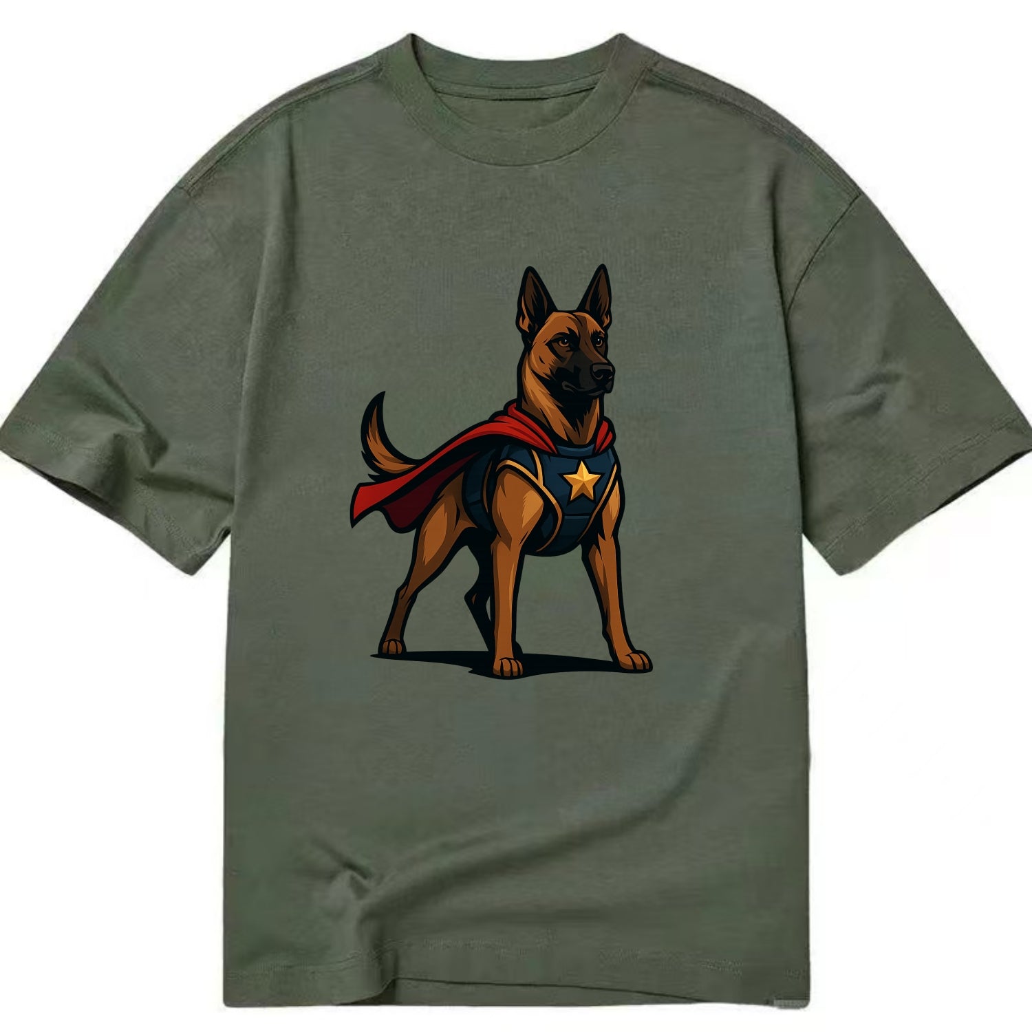 Belgian Malinois Guardian Hero  - Classic T-shirt - Army Green
