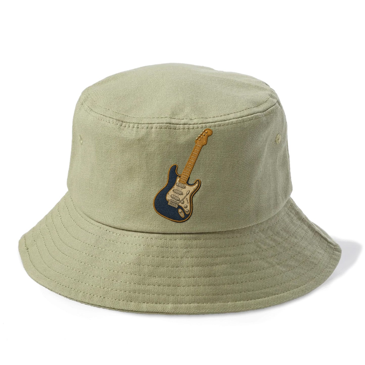 Electric Guitar  - Bucket Hat - Army Green