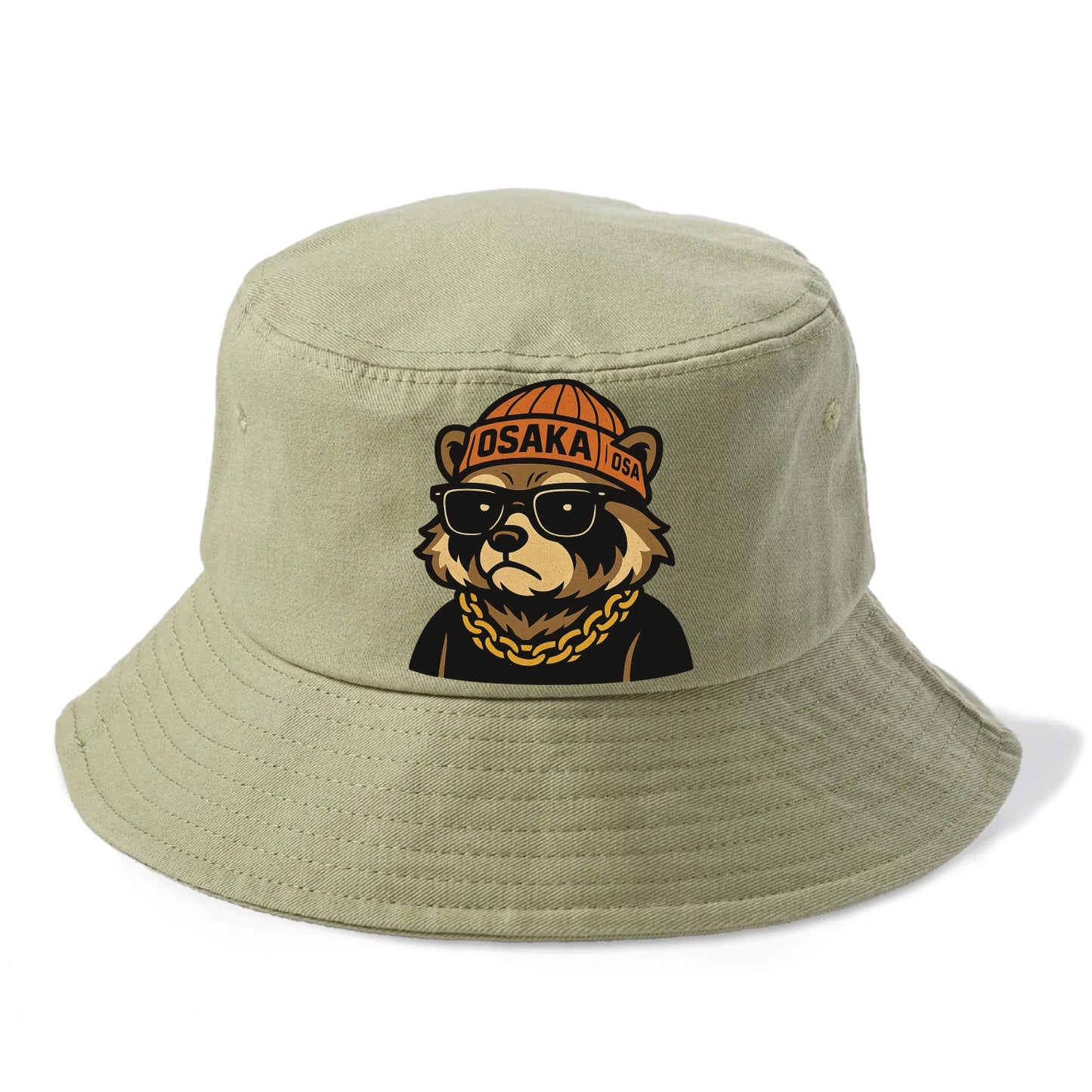 Osaka Tanuki - Bucket Hat - Army Green