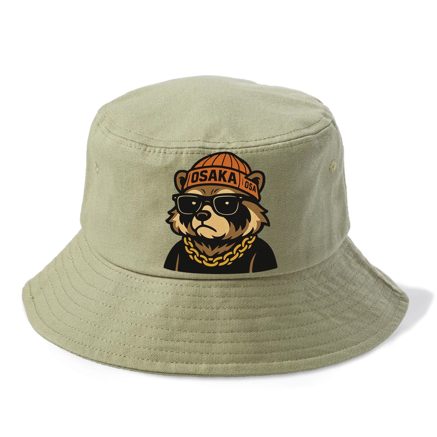 Osaka Tanuki - Bucket Hat - Army Green