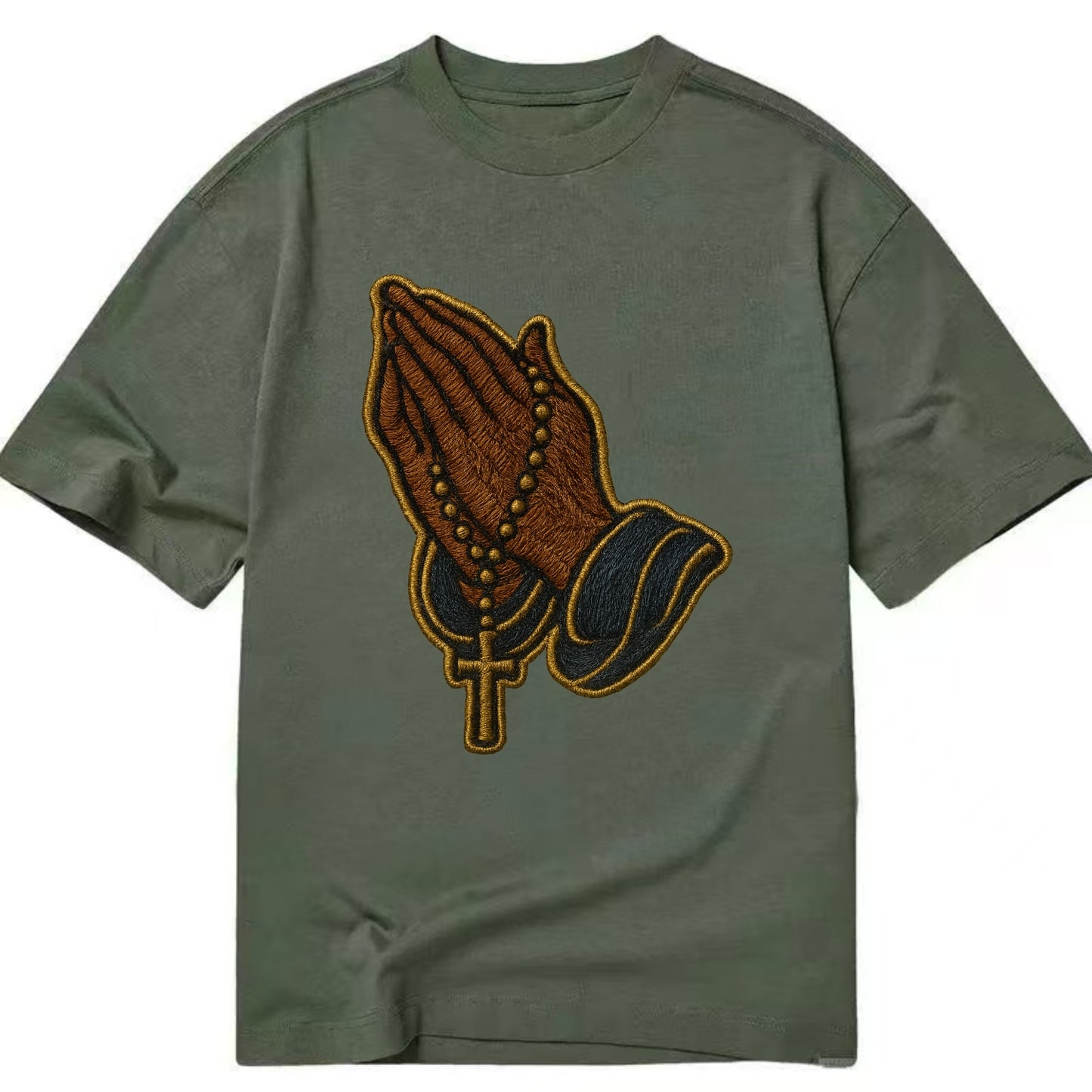 Praying Hands  - Classic T-shirt - Army Green