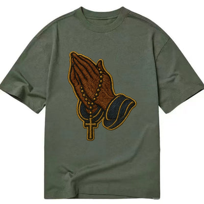 Praying Hands  - Classic T-shirt - Army Green