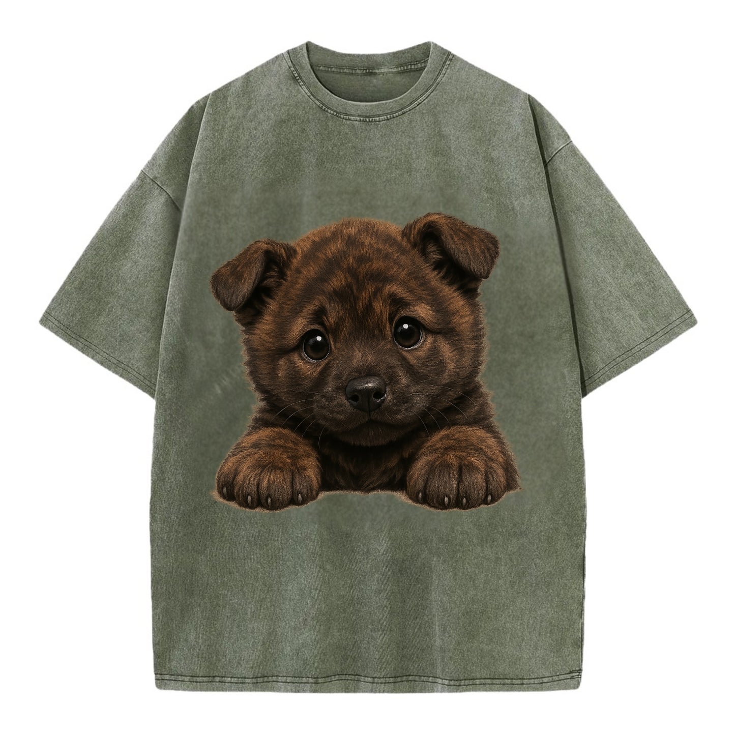 Kai Ken  - Vintage T-shirt - Army Green