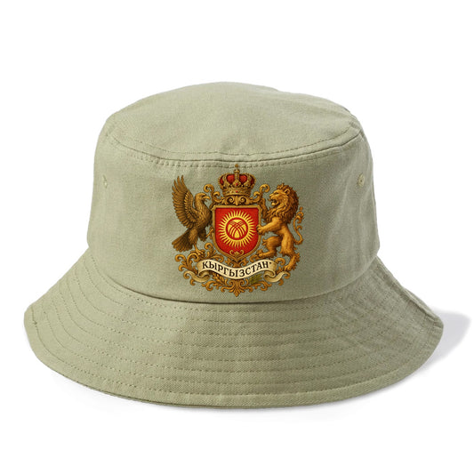 Kyrgyzstan Tunduk Emblem  - Bucket Hat - Army Green