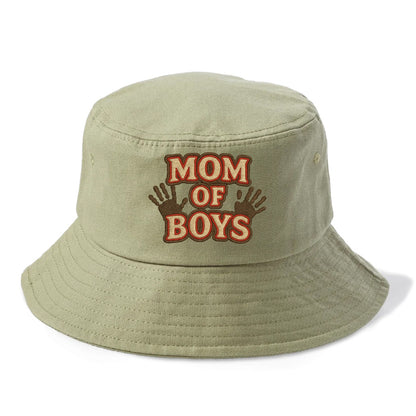 Mom Of Boys  - Bucket Hat - Army Green