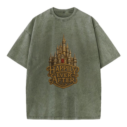 Happily Ever After  - Vintage T-shirt - Army Green
