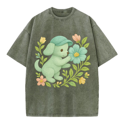 Mint Puppy - Vintage T-shirt - Army Green
