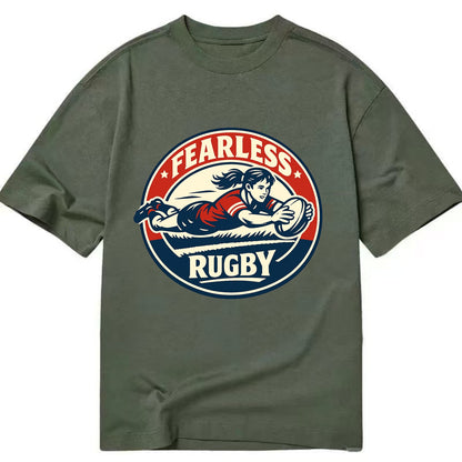 Fearless Try Scorer Emblem - Classic T-shirt - Army Green