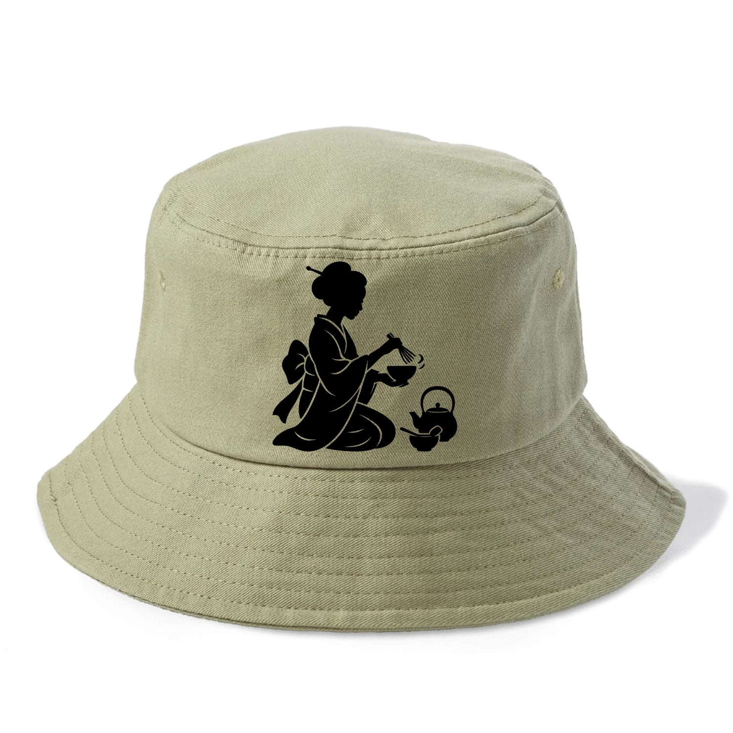 Geisha traditional tea ceremony - Bucket Hat - Army Green